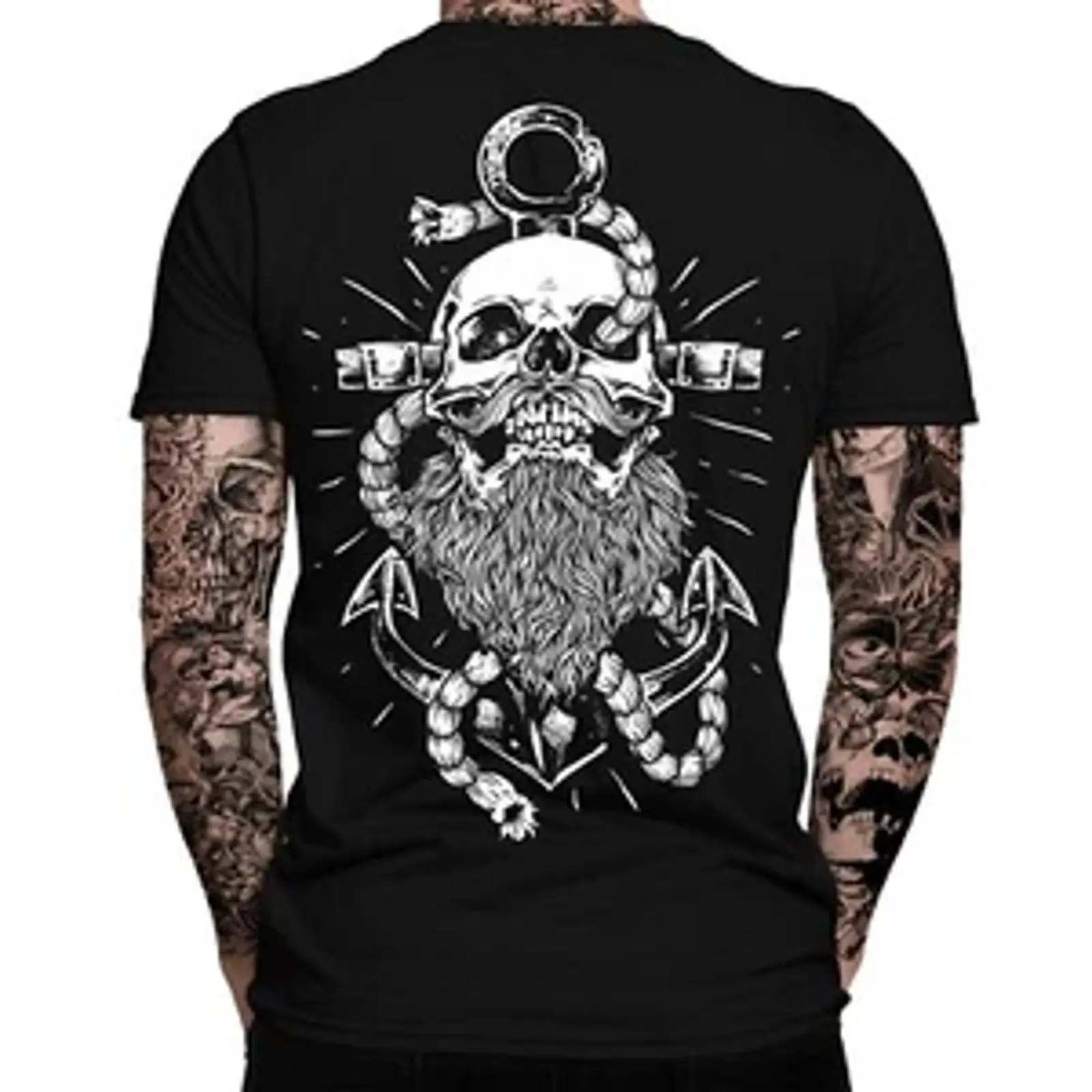 Vintage Fashion Hamburg - Anchor T Shirt for Men Skull