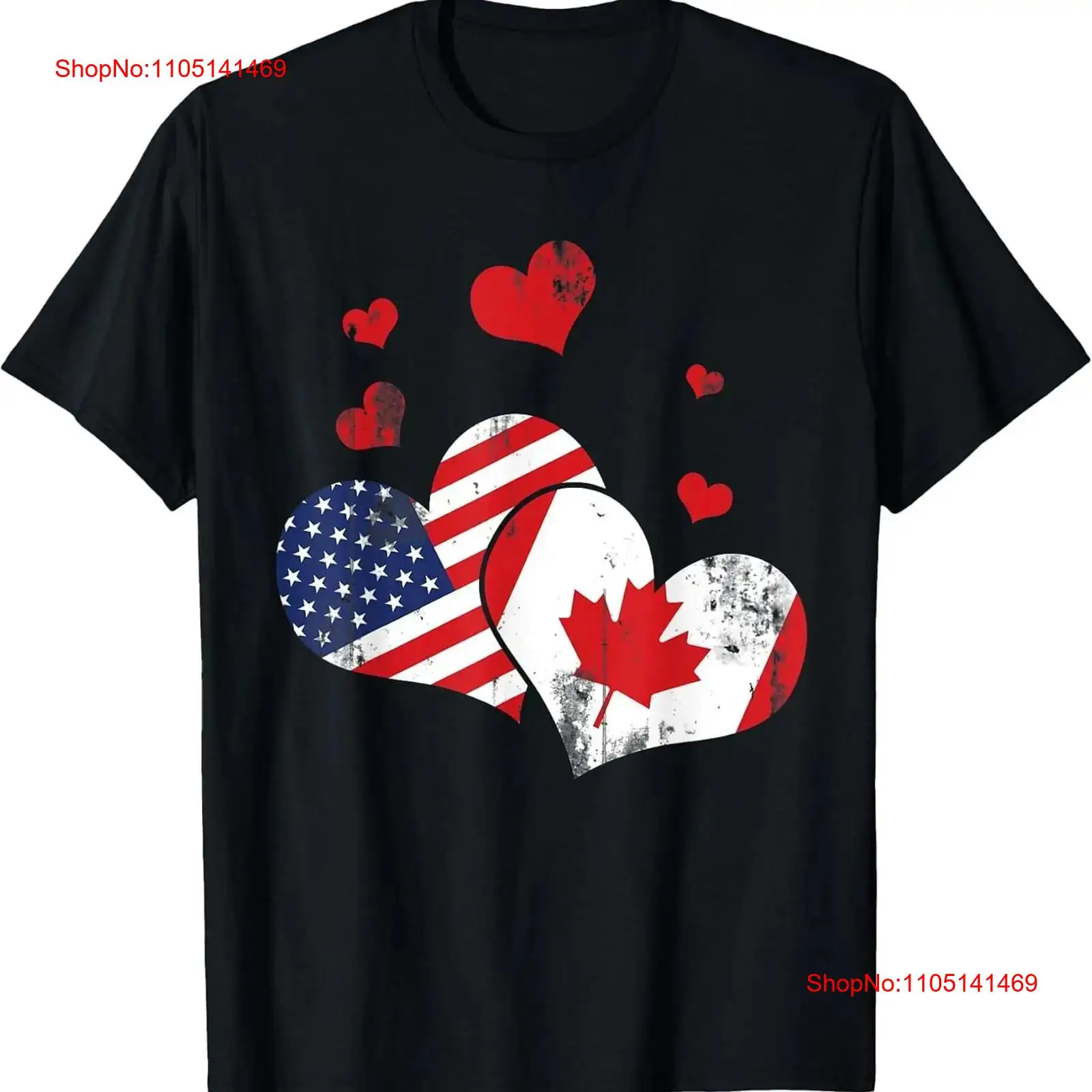 Vintage Fashion Canada - Patriotic Canadian USA Flag Lover Hearts