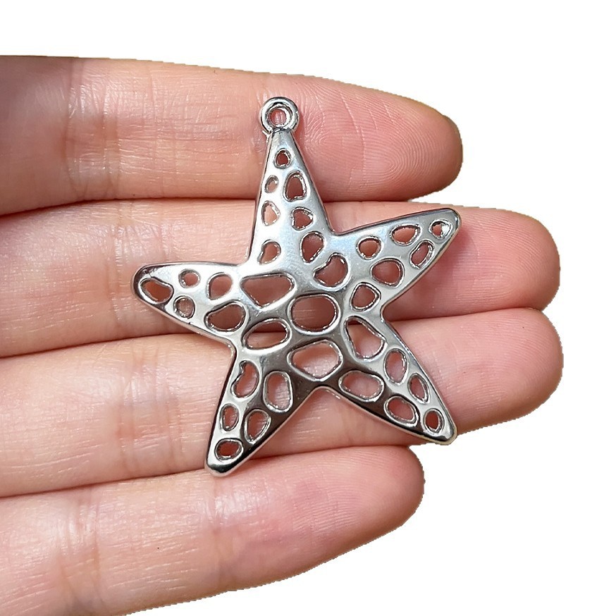 Vintage Fashion Stores - 4Pcs Silvery Starfish Sea Star Charms