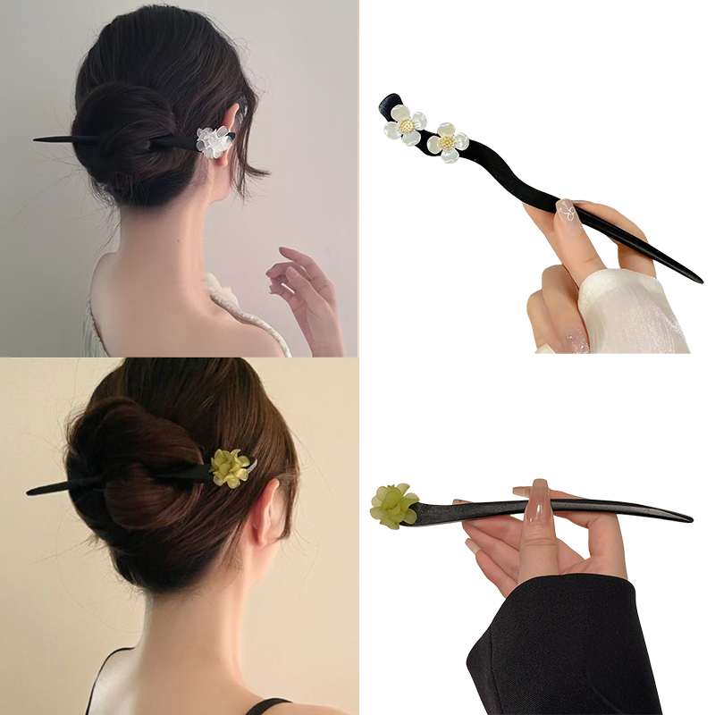 Vintage Fashion Stores - Vintage Chinese Style Wooden Flower Hair