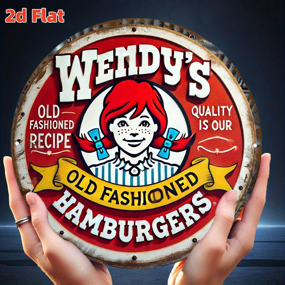 Vintage Fashion Hamburg - Vintage Wendy's Old Fashioned Hamburgers Metal