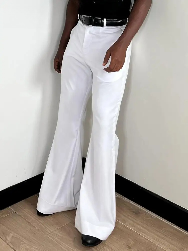 Wide Leg Trouser 70S - Stylish Bell Bottom Mens Slim Fit