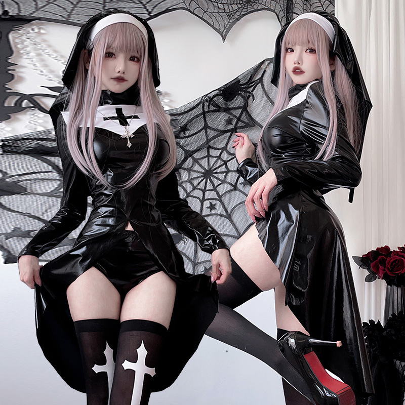 Vintage Fashion Style Female - Dark Dress Halloween Costume plus Size