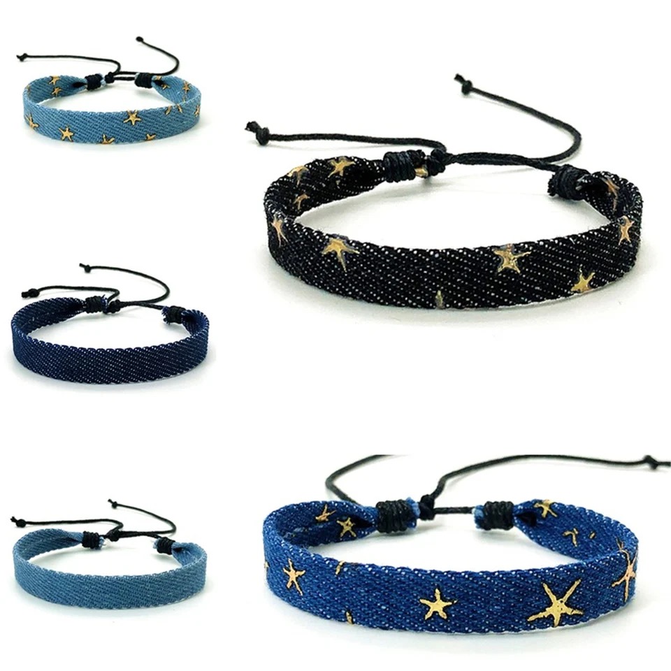 Vintage Fashion Boutique - Vintage Star Pattern Blue Literary Denim