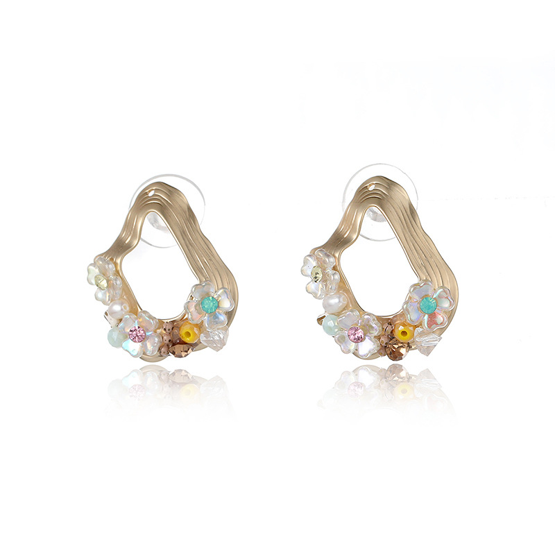 Vintage Fashion Nz - Ethnic Vintage Freshwater Pearl Crystal Stud