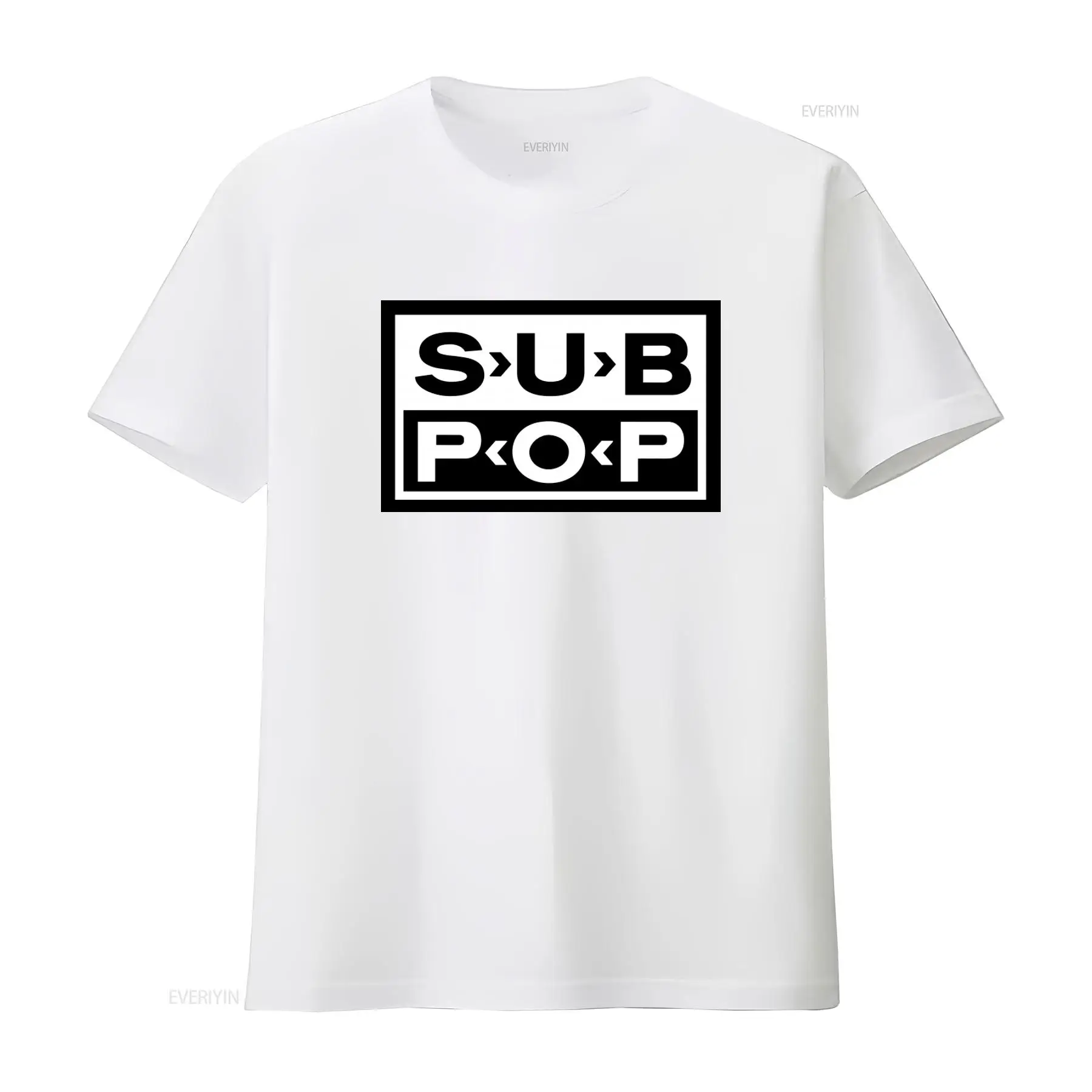 Sub Pop Logo T Shirt Black wit - Vintage Fashion Stores 评论和价格