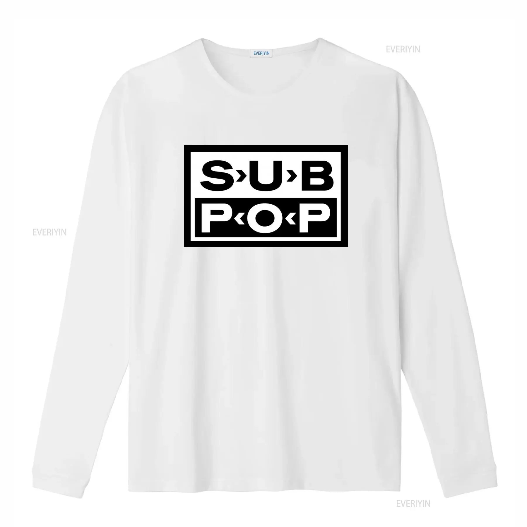 Sub Pop Logo T Shirt Black wit - Vintage Fashion Stores 评论和价格