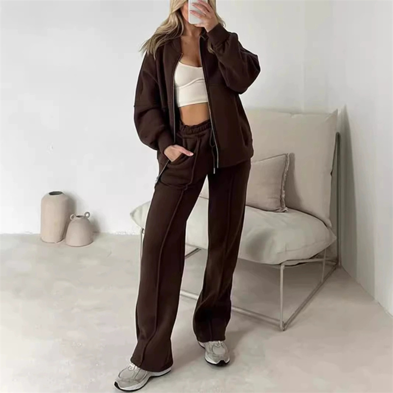 2025 Sweatshirt Two-piece Suit - Wide Leg Trouser 70S 评论和价格
