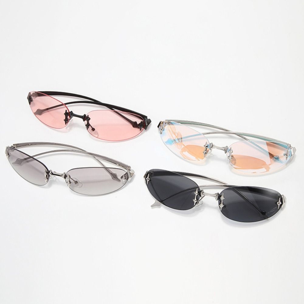 Y2K Style Frameless Sunglasses - Vintage Fashion Style Female 评论和价格