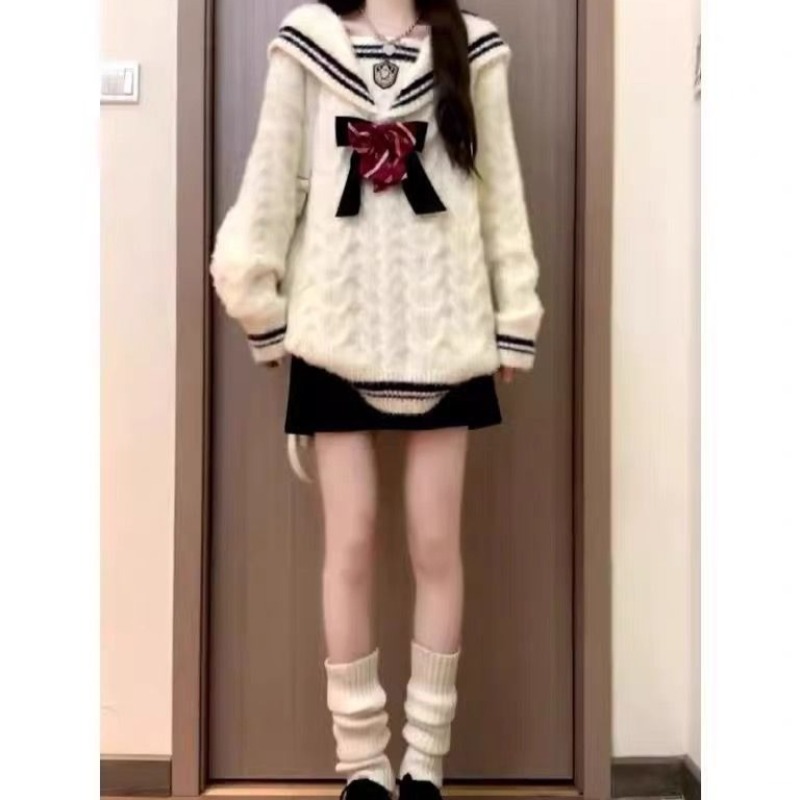 Ezgaga Knitted Sweater Women P - Vintage Fashion Style Female 评论和价格