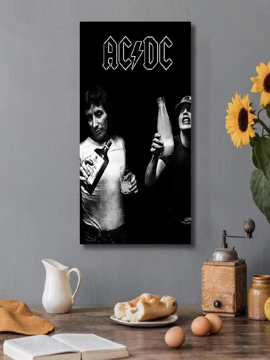 ACDC Band Poster  Black and Wh - Vintage Fashion Illustrations 评论和价格