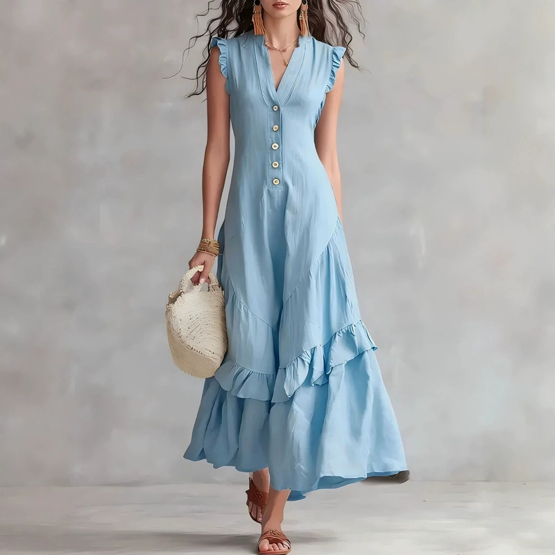Women's Elegant Cotton Linen L - V Vintage Fashion 评论和价格