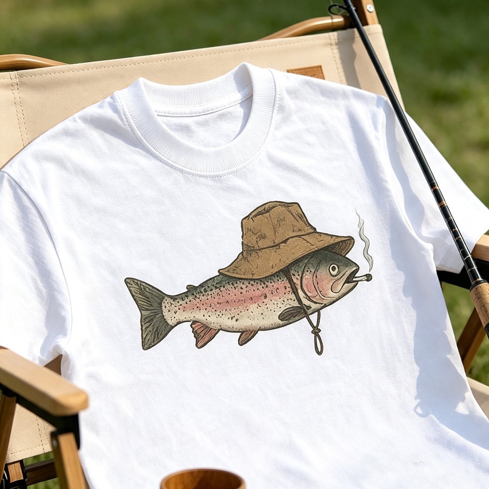 Vintage Fishing Trout Graphic  - Vintage Fashion Illustrations 评论和价格