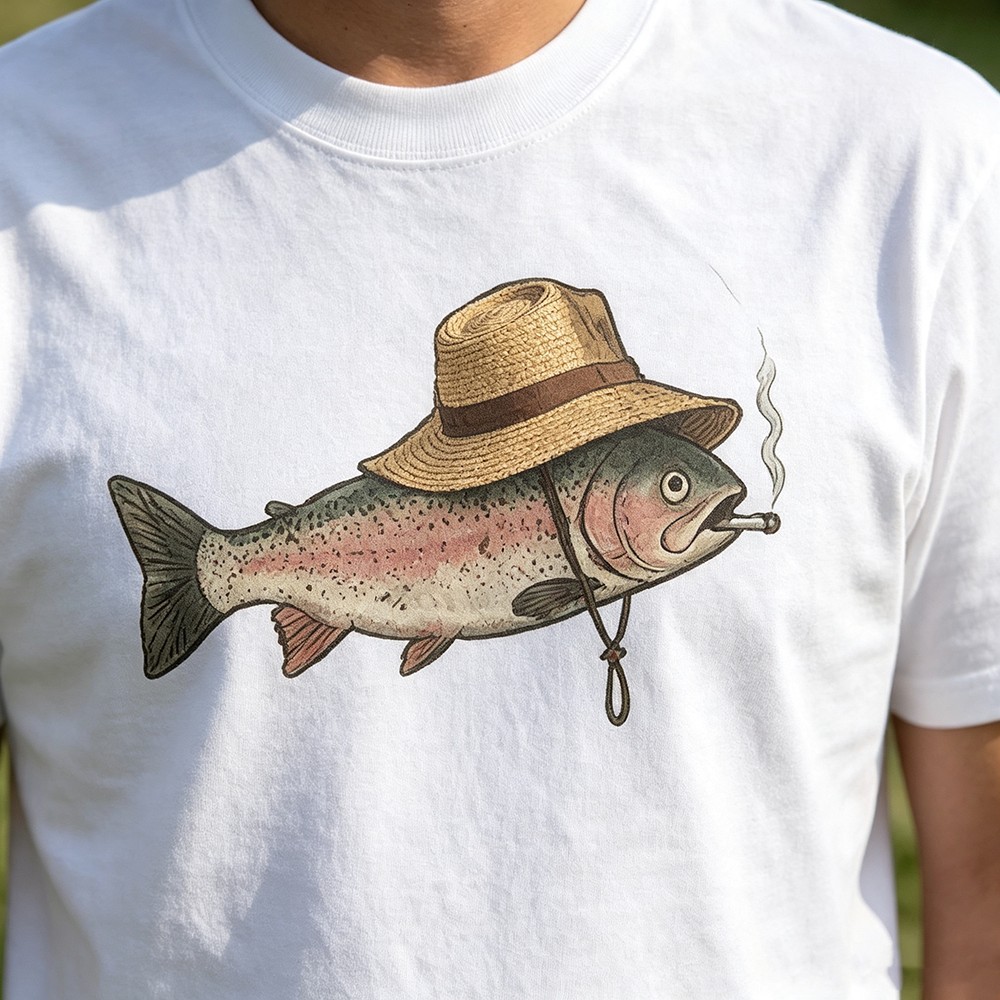 Vintage Fishing Trout Graphic  - Vintage Fashion Illustrations 评论和价格