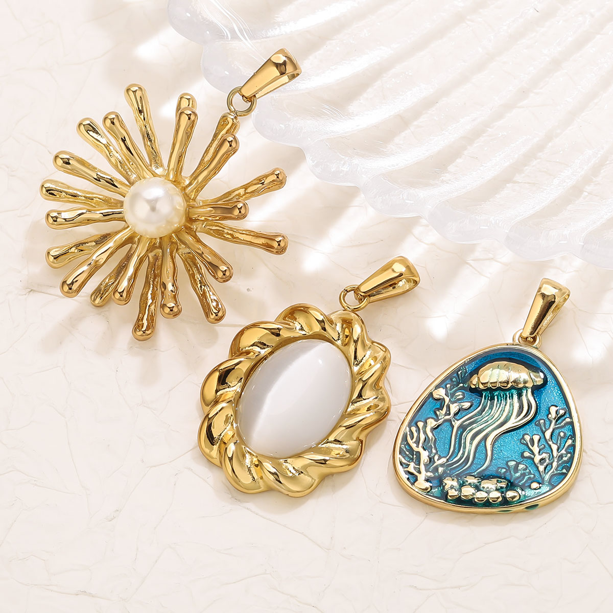 1Pcs 18K Gold Plated Stainless - Vintage Fashion Stores 评论和价格