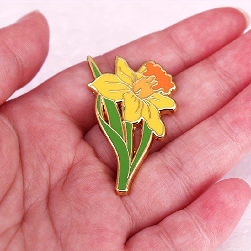 Yellow Daffodil Brooch Herbace - Vintage Fashion Boutique 评论和价格
