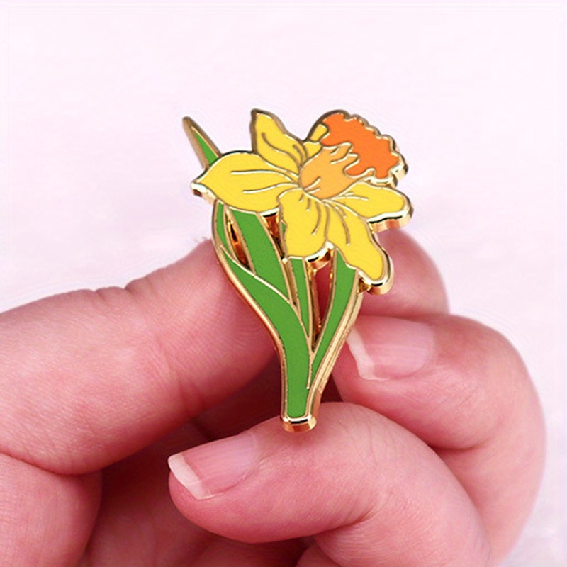 Yellow Daffodil Brooch Herbace - Vintage Fashion Boutique 评论和价格