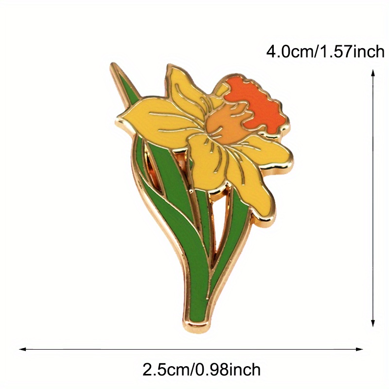 Yellow Daffodil Brooch Herbace - Vintage Fashion Boutique 评论和价格
