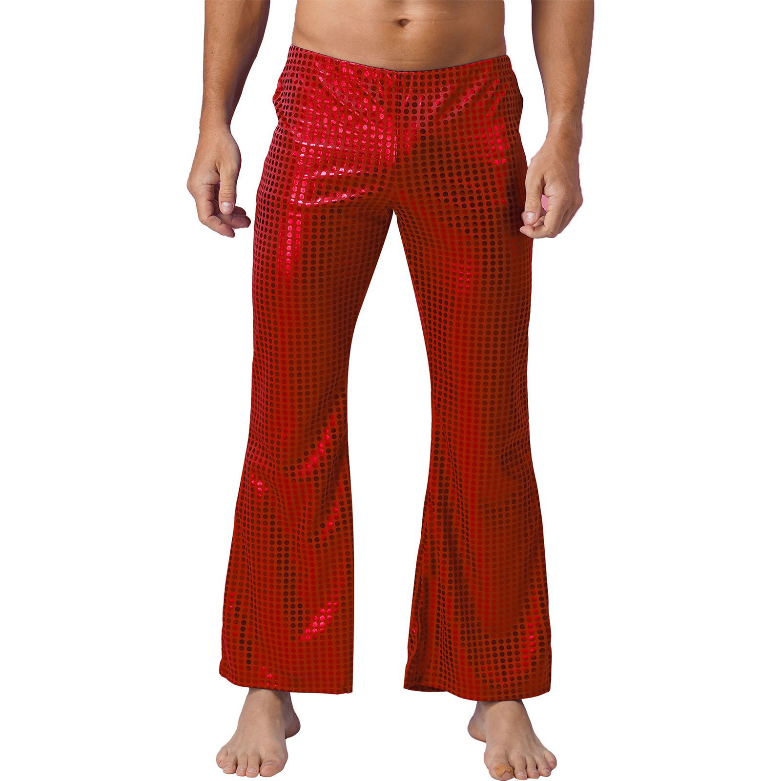 Mens 70s Shiny Sequins Hip Hop - Wide Leg Trouser 70S 评论和价格