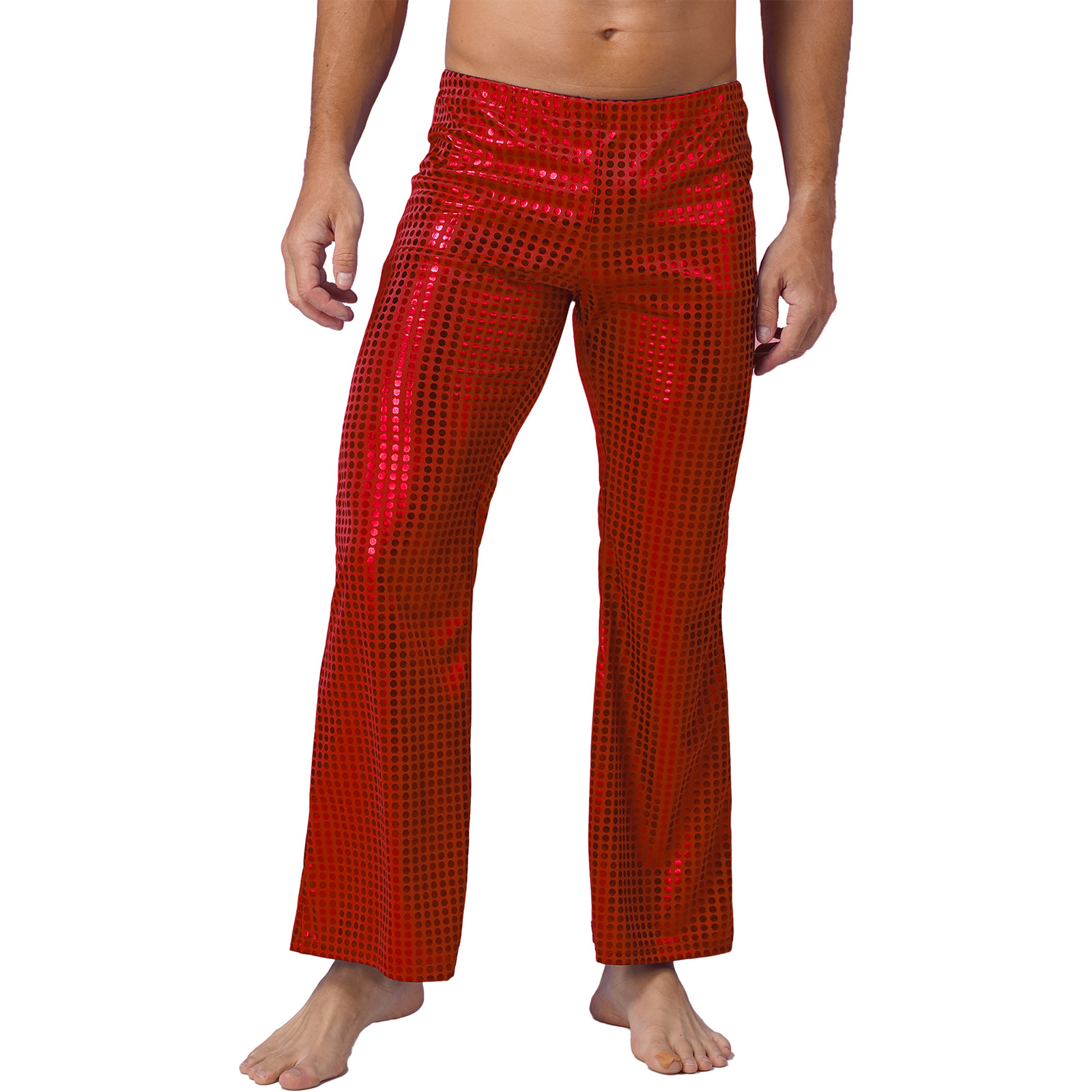 Mens 70s Shiny Sequins Hip Hop - Wide Leg Trouser 70S 评论和价格