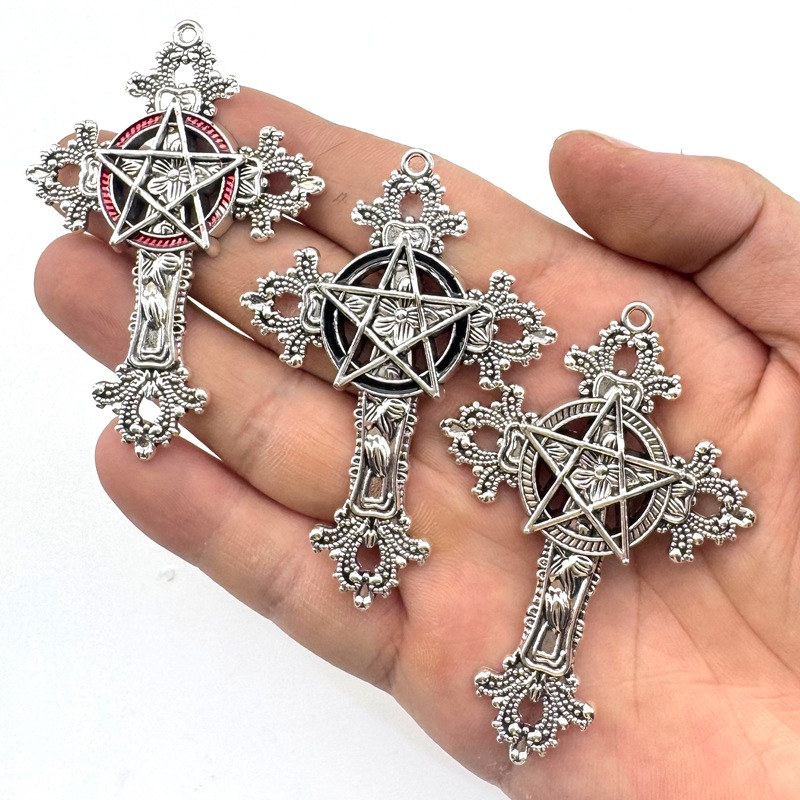 2pcs 30x15mm Gothic Big Cross  - Vintage Fashion Stores 评论和价格