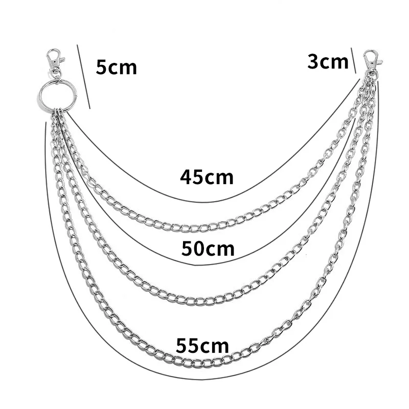 Layer Metal Belt Chain Punk Ho - Vintage Fashion Stores 评论和价格