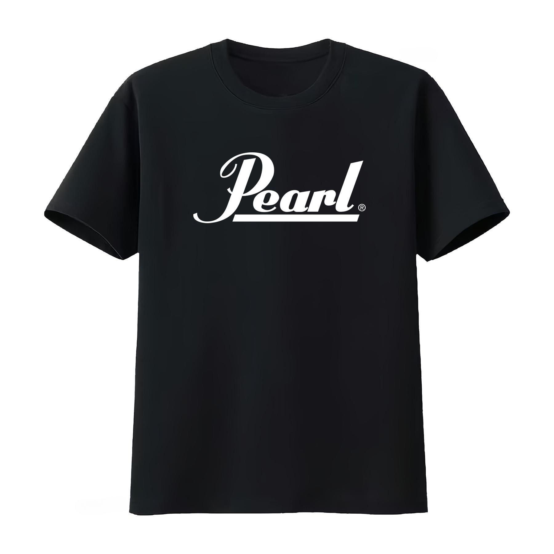 Pearl Drums Logo T Shirt Black - Vintage Fashion Icons 评论和价格