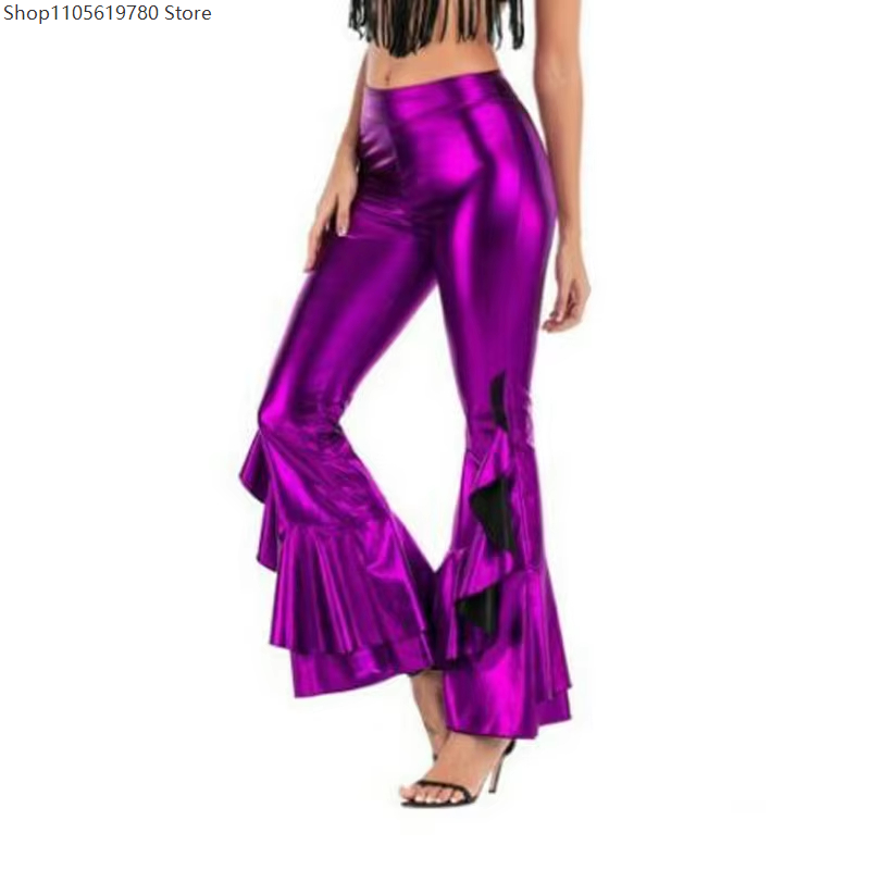 2026 Women Shiny Laser Metalli - Wide Leg Trouser 70S 评论和价格