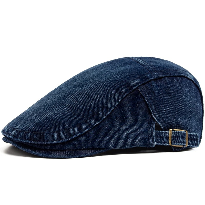 Adjustable Denim Cotton Beret  - Vintage Fashion Nz 评论和价格