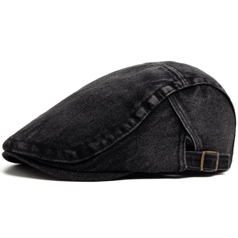 Adjustable Denim Cotton Beret  - Vintage Fashion Nz 评论和价格