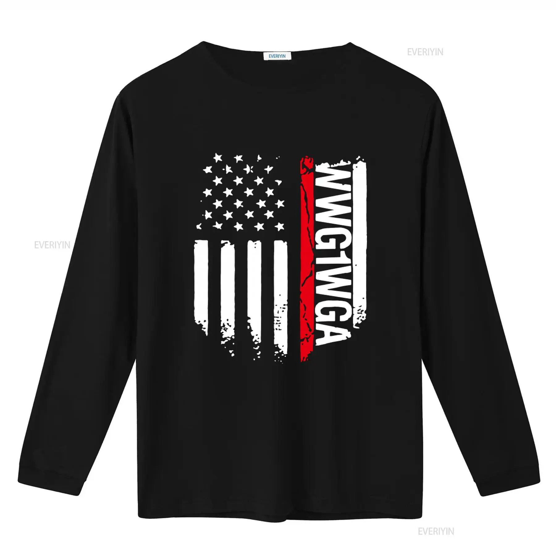 WWG1WGA American Flag Print T  - Vintage Fashion Stores 评论和价格