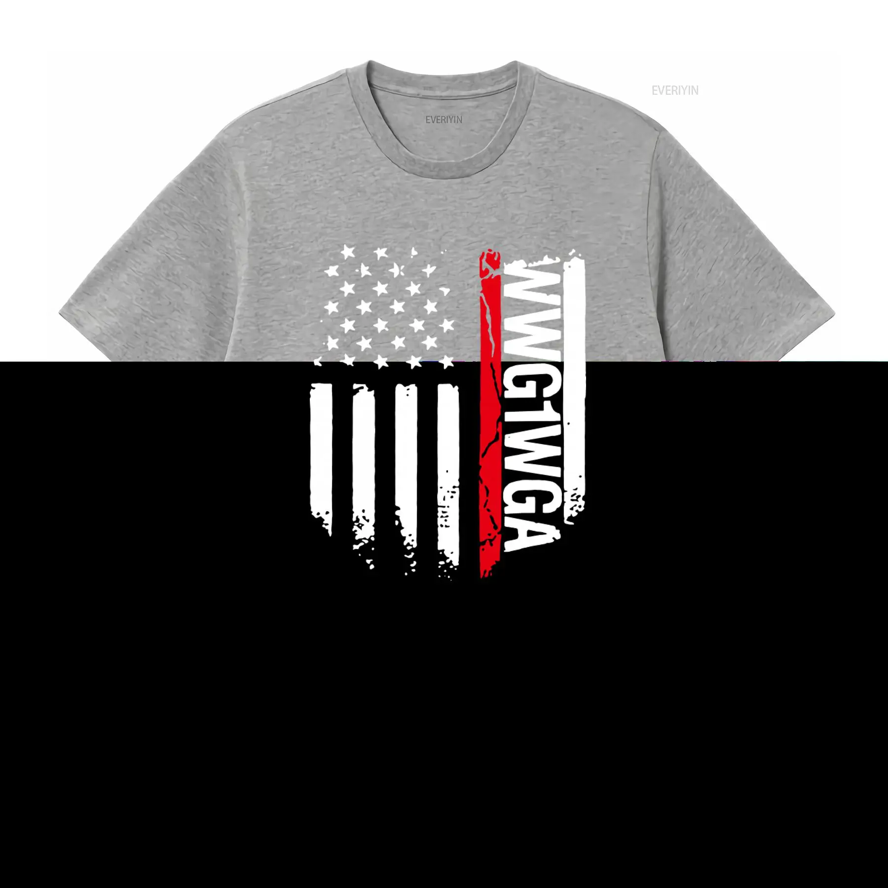 WWG1WGA American Flag Print T  - Vintage Fashion Stores 评论和价格