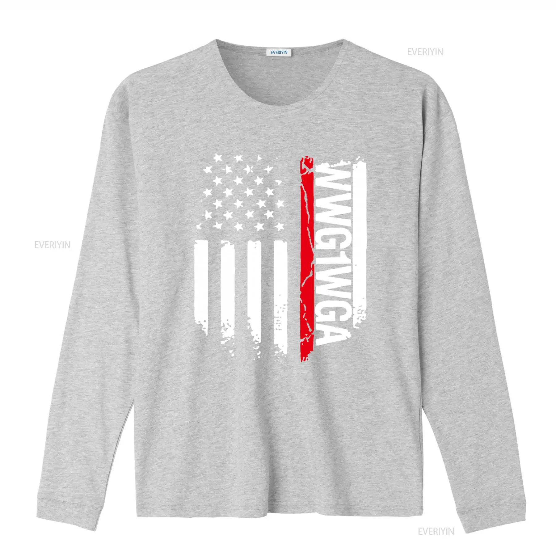 WWG1WGA American Flag Print T  - Vintage Fashion Stores 评论和价格