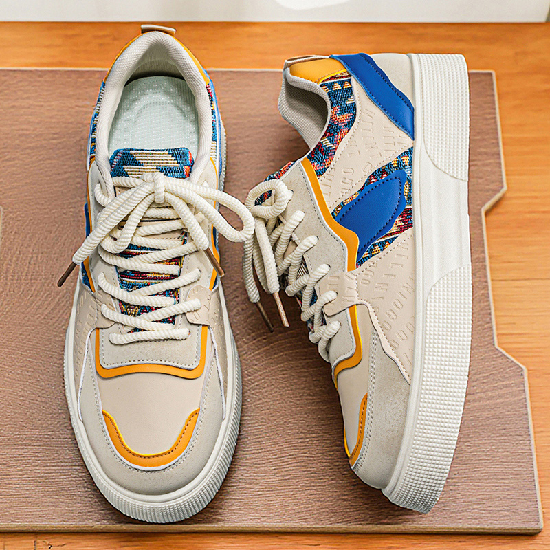 Men's Vintage Patchwork Platfo - Vintage Fashion Boutique 评论和价格