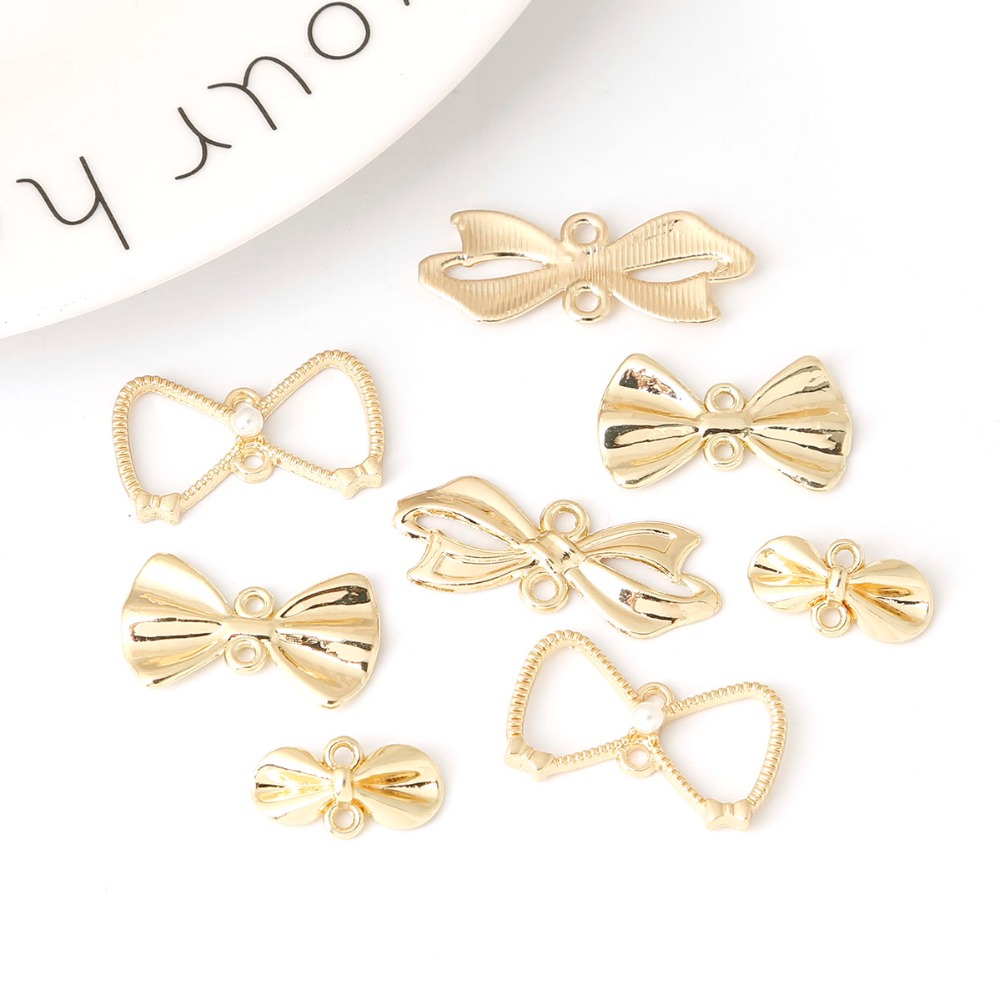 Vintage Antique Gold Bow Charm - Vintage Fashion Nz 评论和价格