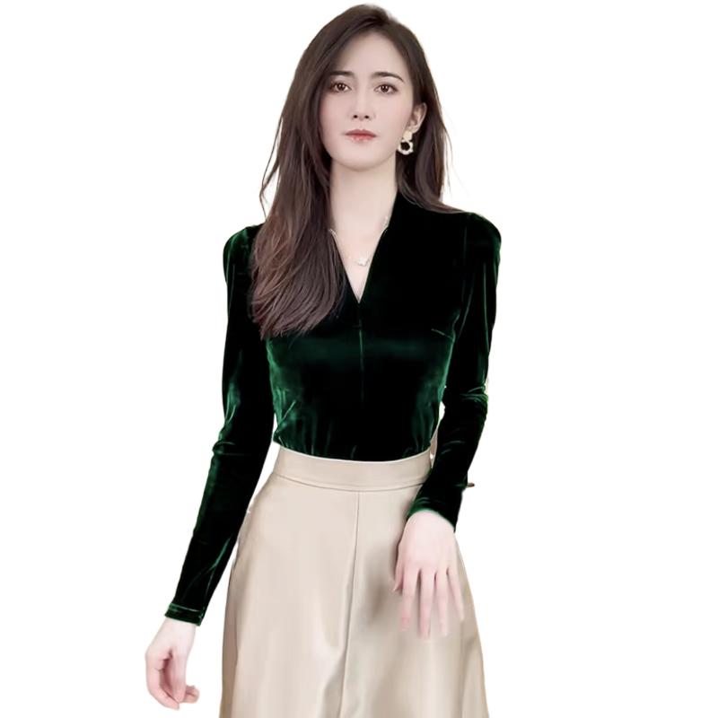 Fashion elegant V-neck long sl - V Vintage Fashion 评论和价格