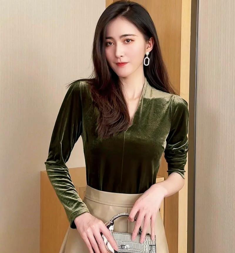 Fashion elegant V-neck long sl - V Vintage Fashion 评论和价格