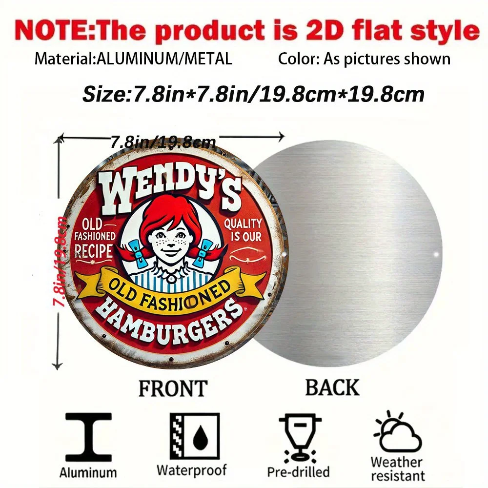 Tin Sign - Vintage Wendy's Old - Vintage Fashion Hamburg 评论和价格