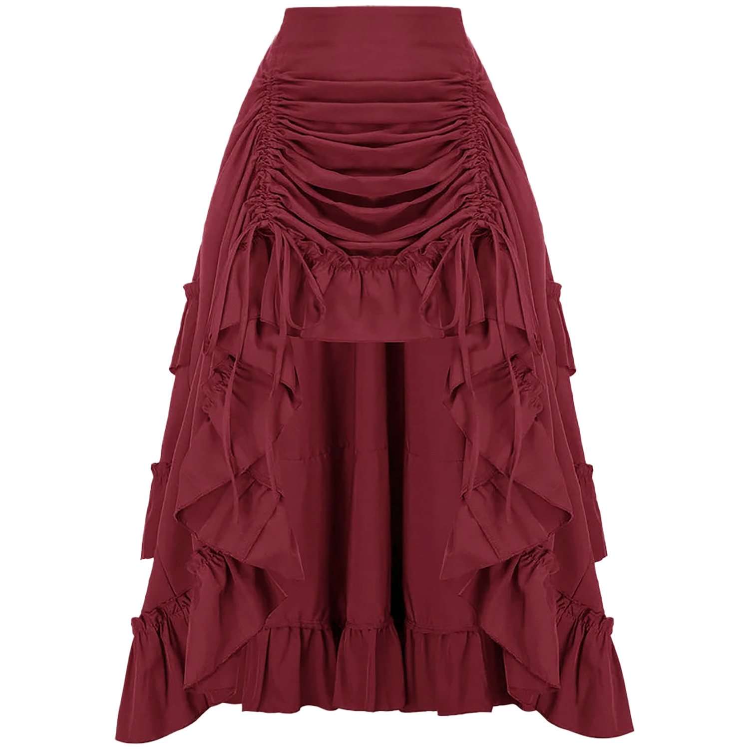 Ruffled High Waisted Long Vict - Vintage Fashion Stores 评论和价格