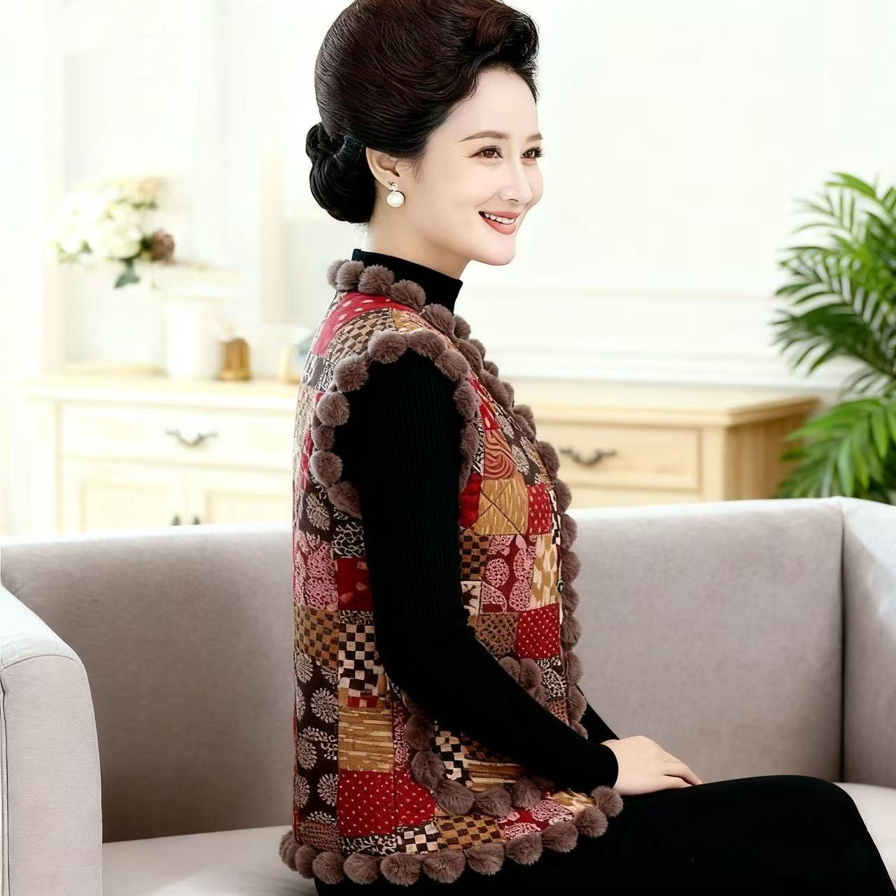 New Chinese Style Vest Tops Wo - Vintage Fashion Style Female 评论和价格